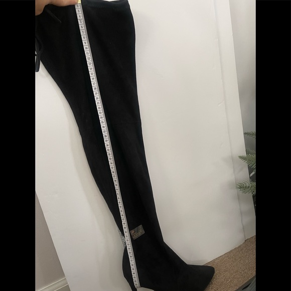 JOY IN LOVE Women's Microsuede Over The Knee High Heel Boots black boots - Picture 11 of 12